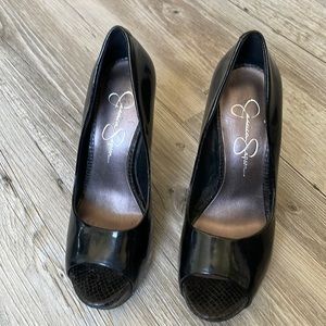 Jessica Simpson Peep Toe Pump in Black